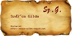 Szűcs Gilda névjegykártya